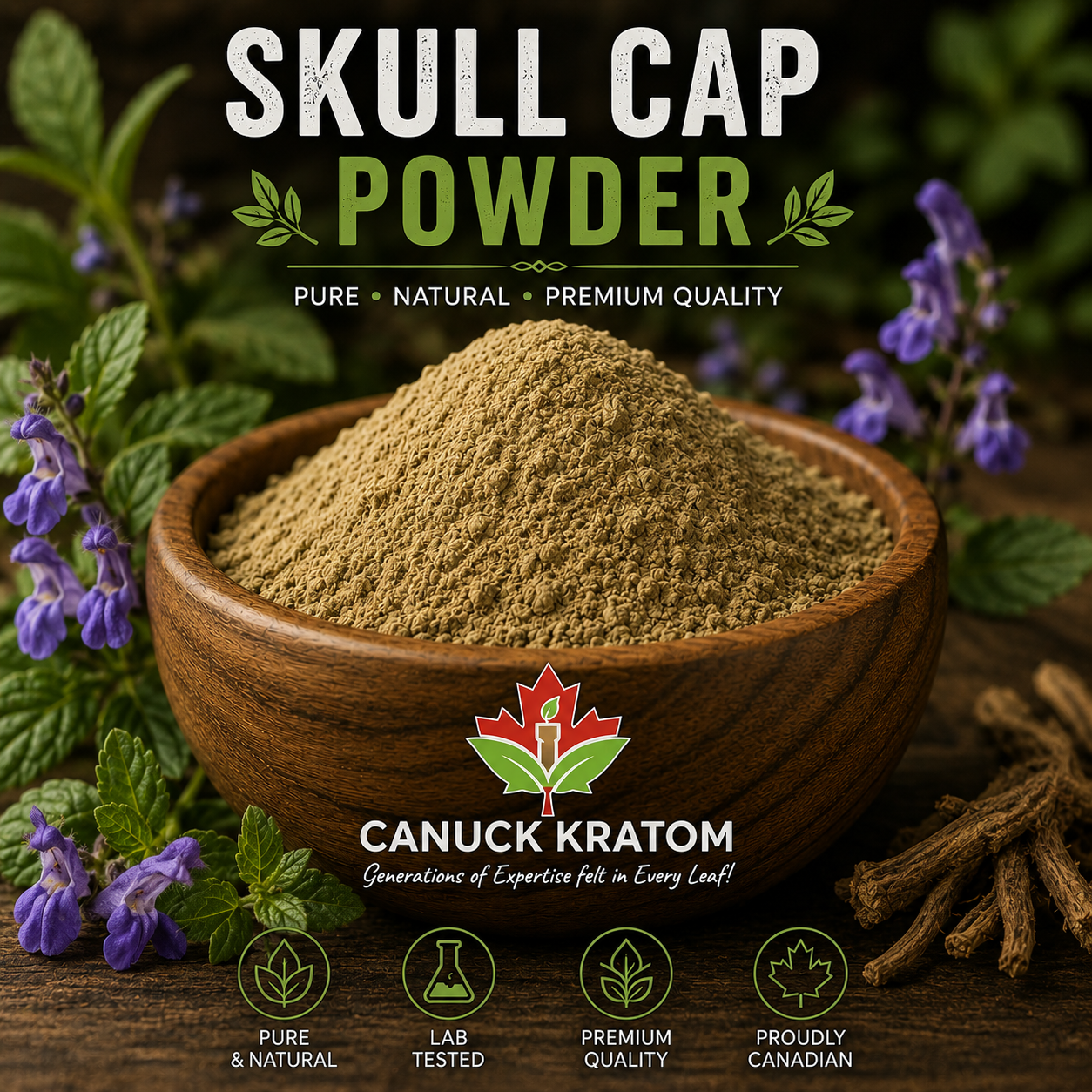 Organic Skull Cap Powder - Canuck Kratom