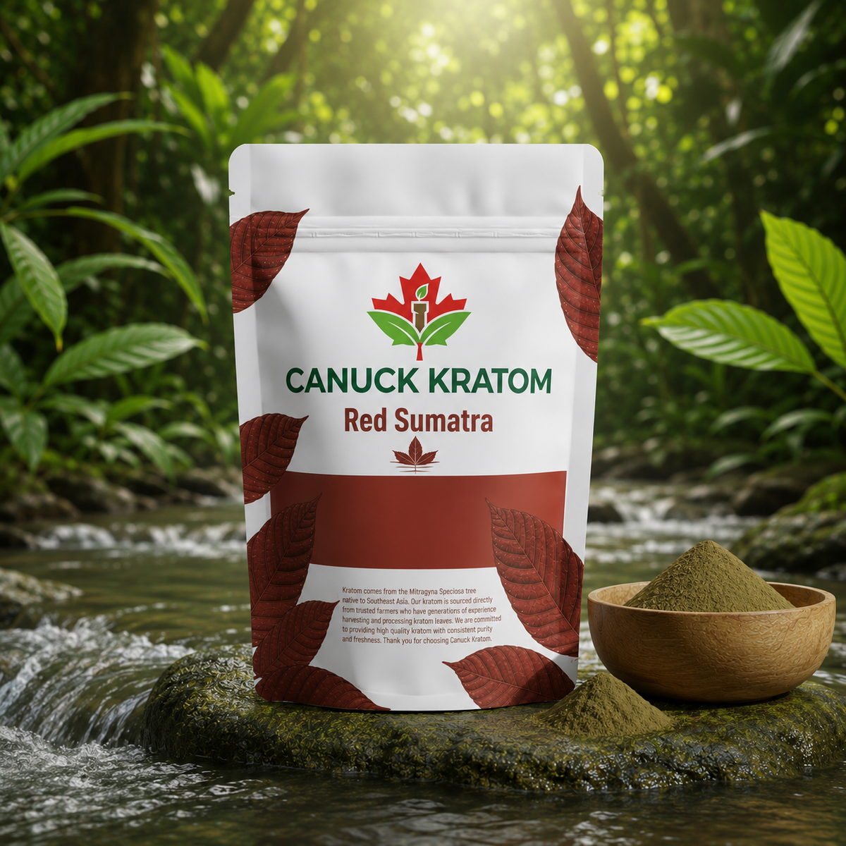 Red Sumatra Kratom Canada – premium Red Sumatra kratom powder from Canuck Kratom