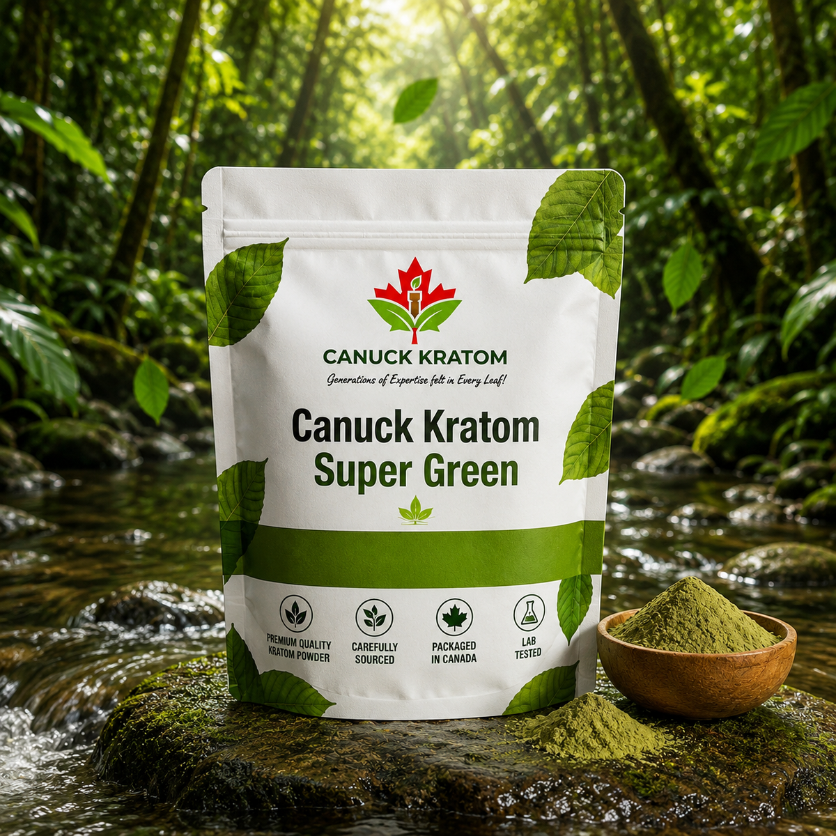 Super Green Kratom Canada – premium Super Green kratom powder from Canuck Kratom