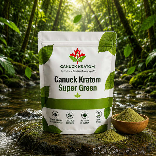 Super Green Kratom Canada – premium Super Green kratom powder from Canuck Kratom
